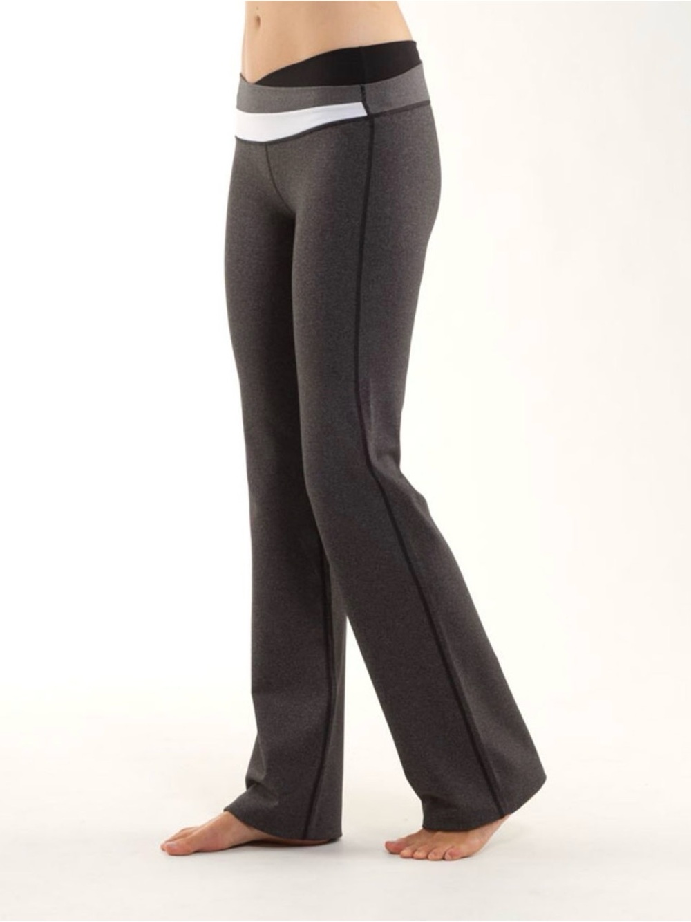 Lululemon Astro Pants Tall Heathered Black Y2K 90s V Waist Leggings Luon Sz 6
